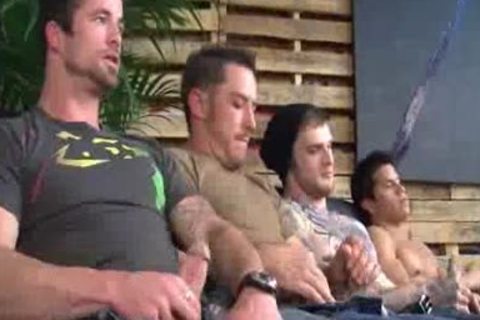 4 str8 lads Jerk It And cum 8 Times