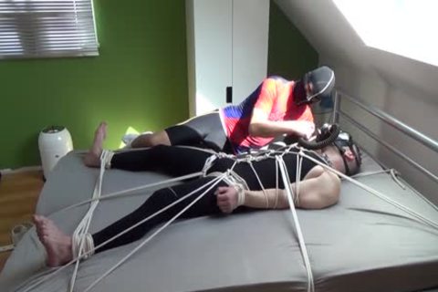 Two men Having fun In Lycra With Breathcontrol And Magic Wand