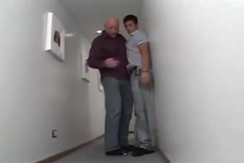dad And His twink In The Hall