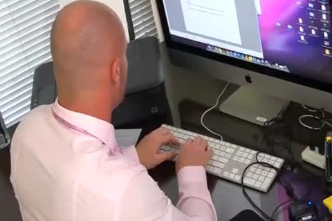 excited Boss Mitch Vaughn slams Dustin Fitch In His asshole