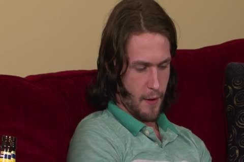 long Haired Hunks Produce non-professional Fluid On A We