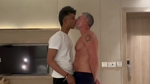 Indian lad bangs White Daddy In Hotel