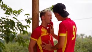 Soccer-Themed Foot Fetish Action